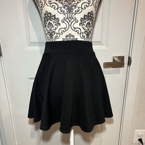 Black Mini Skater Skirt